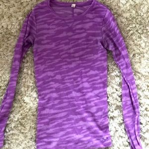 Purple Camo Under Armour Workout Long Sleeve Top